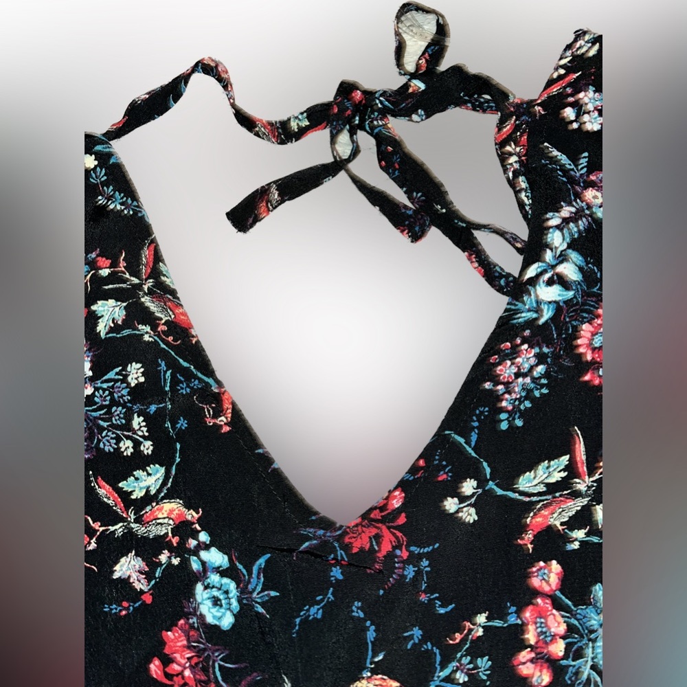 Haute Monde Junior ruffle sleeve romper size small floral, print NWT - Picture 2 of 7